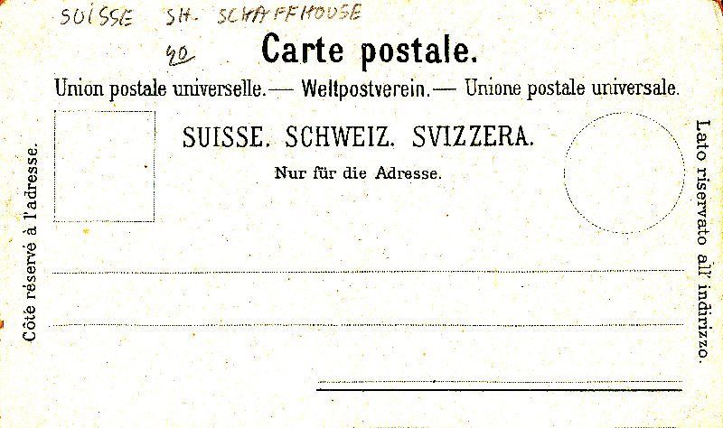 Cartoline postali: Rheinfall - METZ Mondschein + c1895 – Usato da Emmenbrücke venduto da teestube 1