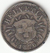 Toutes les monnaies: 5 Rappen 1876 ss – D'occasion à Gossau SG par Gallus00