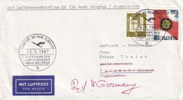 EF Lufthansa Frankfurt-Belgrad u. Düsseldorf-Belgrad 1967/68