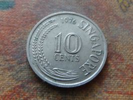 SINGAPOUR  10  Cents  1976