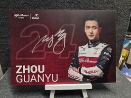 Original Autogramm Guanyu Zhou Alfa Romeo f1 Team