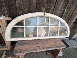 Rundbogenfenster Topelvergasung Holz weiss 140cm