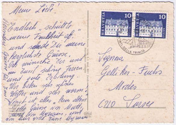 Cartoline postali: Locarno – Usato da Binningen venduto da Mountainrider 1