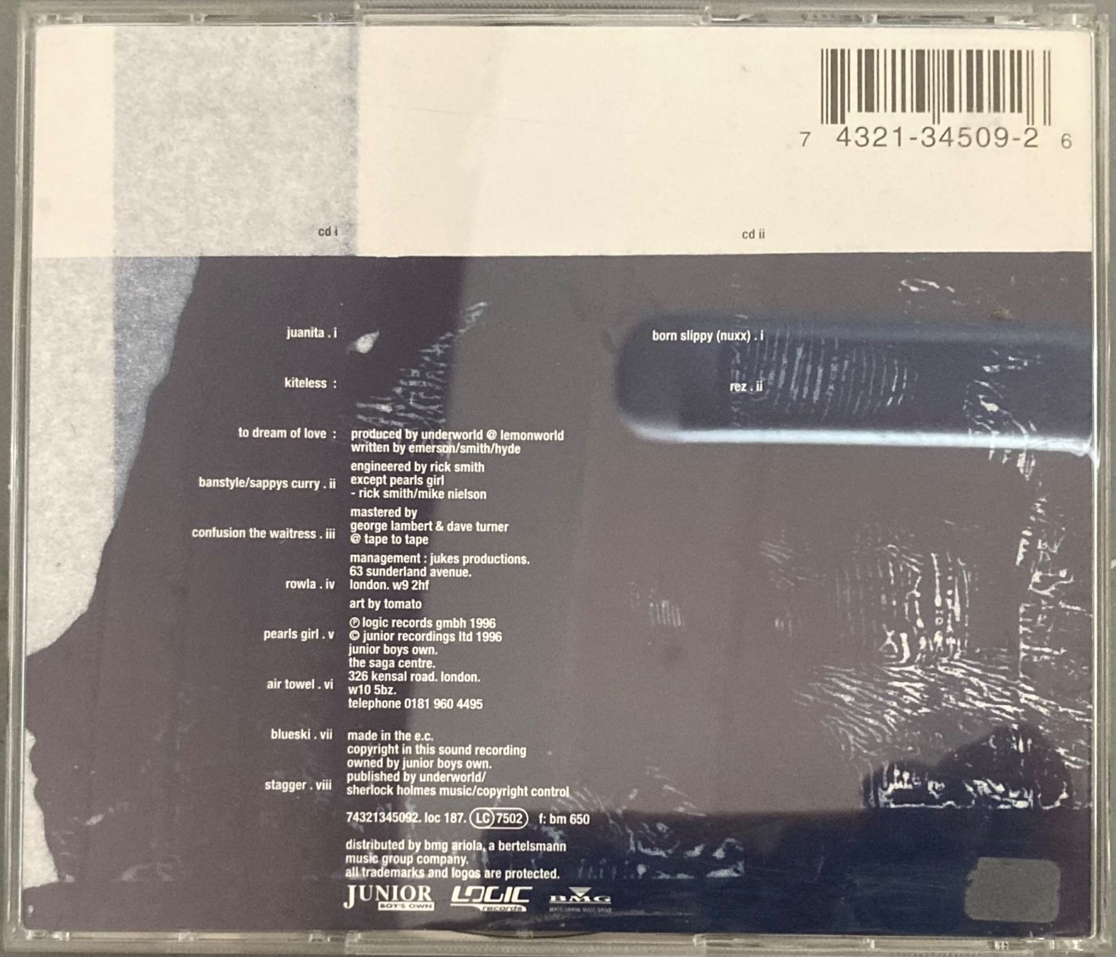 CD: UNDERWORLD - SECOND TOUGHEST IN THE INFANTS – Usato da Poliez-Pittet venduto da Newtown-Records 1