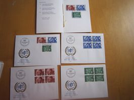 GA 1975 FDC Serie und 4er BIT mit PTT Blatt