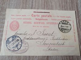 10rp Ganzsache Bern - Gengenbach