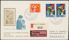 1962 - Pro Juventute - Blockausschnitte - Ersttagsbrief FDC