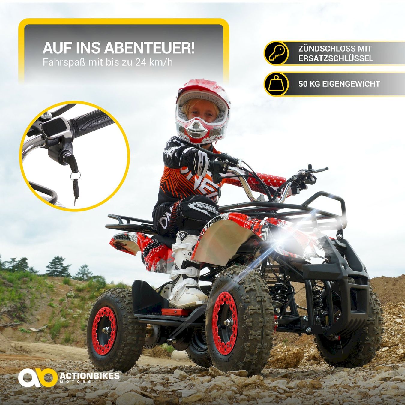 Véhicules pour enfants: Actionbikes TORINO Elektro-Kinderquad – Neuf avec emballage d'origine à Bottighofen par zaap 6