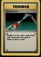 Trainer Card Maintenance 83/102 Base Set Pokemon