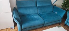 Sofa Set 3+2 | Samt Blau | Elektrisch Relax | TOP Zustand