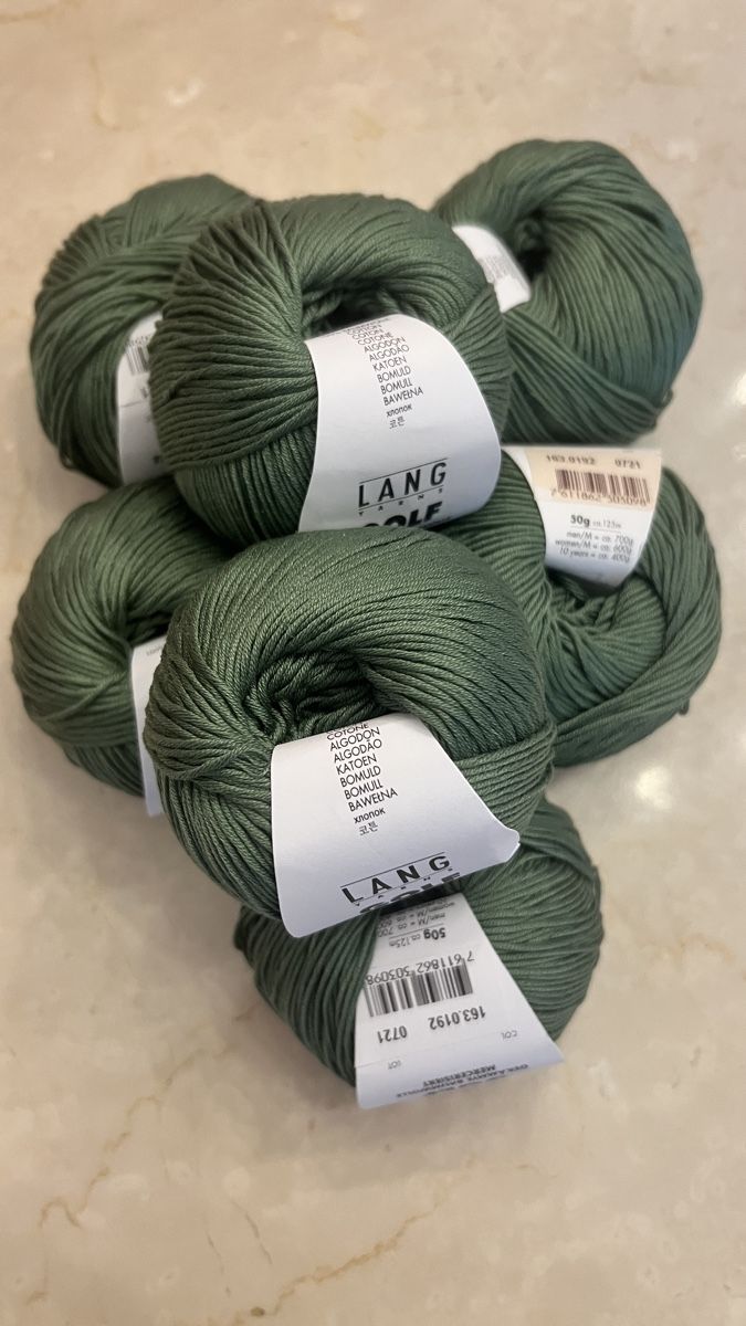 Lang Yarns Lana: 7 Bobbel Lang Garn Golf – Nuovo e nell'imballaggio originale da Zürich venduto da Raudele