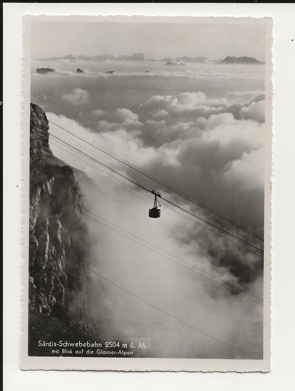 Ansichtskarten: AK ca.1936 Säntis-Schwebebahn 2504 m ü. M. – Gebraucht aus Greifensee von 315WDO