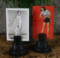 2x Gusseisen Postkarten / Foto-Halter, Bilderrahmen, Rahmen