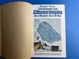 Bergsteiger Buch Tschomo-lungma Gipfel der Erde 1923