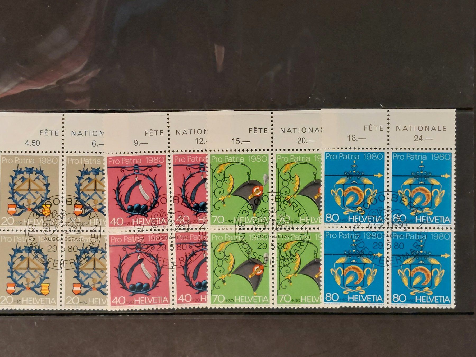 Tutti i francobolli: VB 1980, ET, Pro Patria – Usato da Obfelden venduto da Funke2