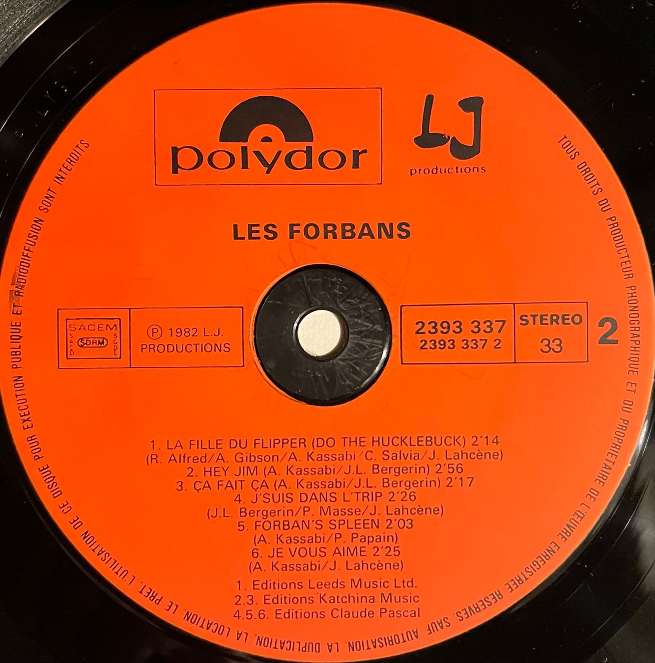Dischi in vinile: LES FORBANS - CHANTE - 33 Tours – Usato da Bussigny venduto da vinyl-pas-cher 3
