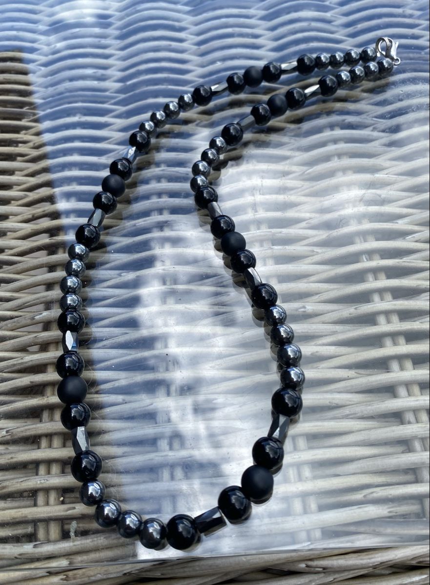 Onyx Colliers: Halskette Hämatit und Onyx  – Neuf avec emballage d'origine à Bächli (Hemberg) par aika012 1