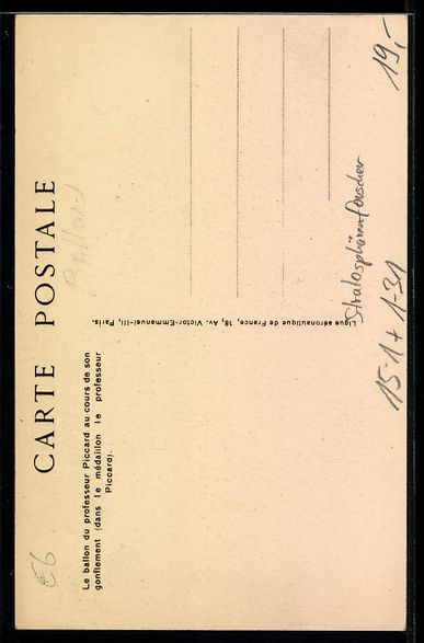 Cartes postales: Portrait Stratosphärenforscher Prof. Pi – D'occasion à Berlin par bartko-reher 1
