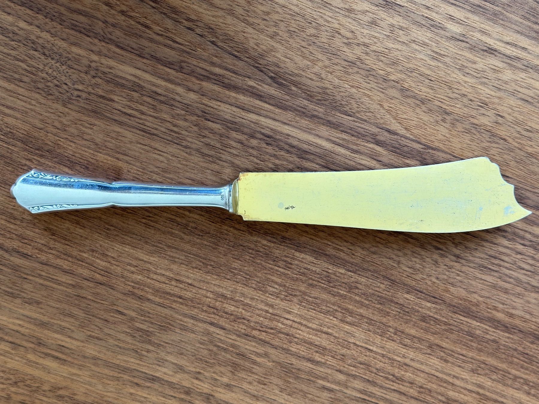 Posate: Antikes Messer, versilbert mit vergoldeter Klinge – Usato da Hochwald venduto da M-M-S 3
