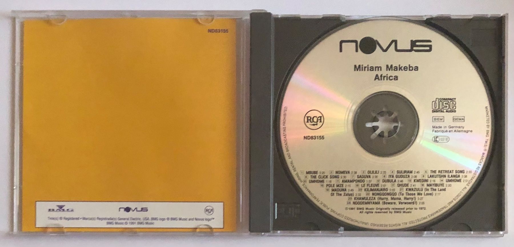 CD: MIRIAM MAKEBA - AFRICA – Usato da Poliez-Pittet venduto da Newtown-Records 2
