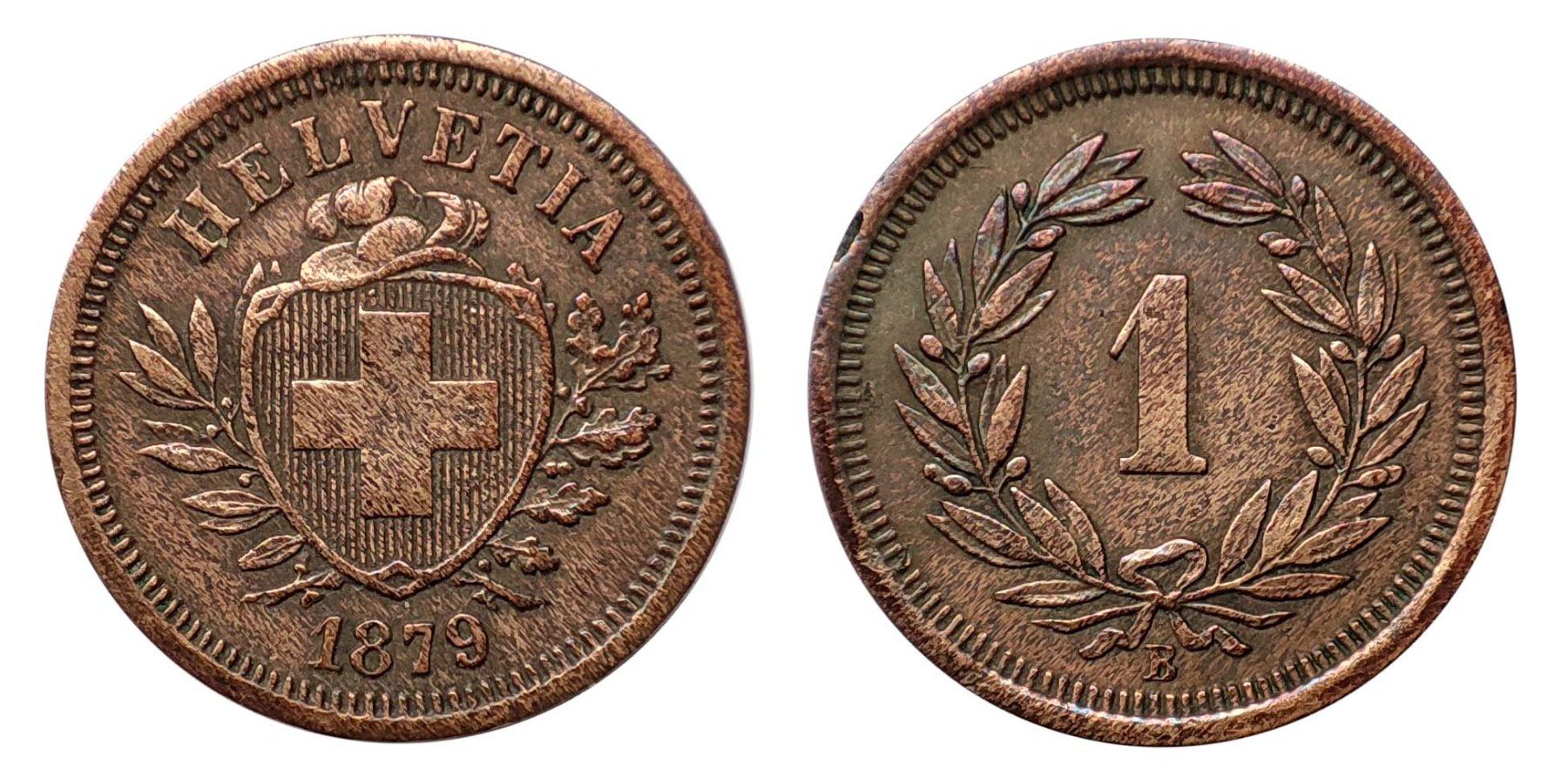 Toutes les monnaies: 1 Rappen 1879 – D'occasion à Heerbrugg par Swissphila
