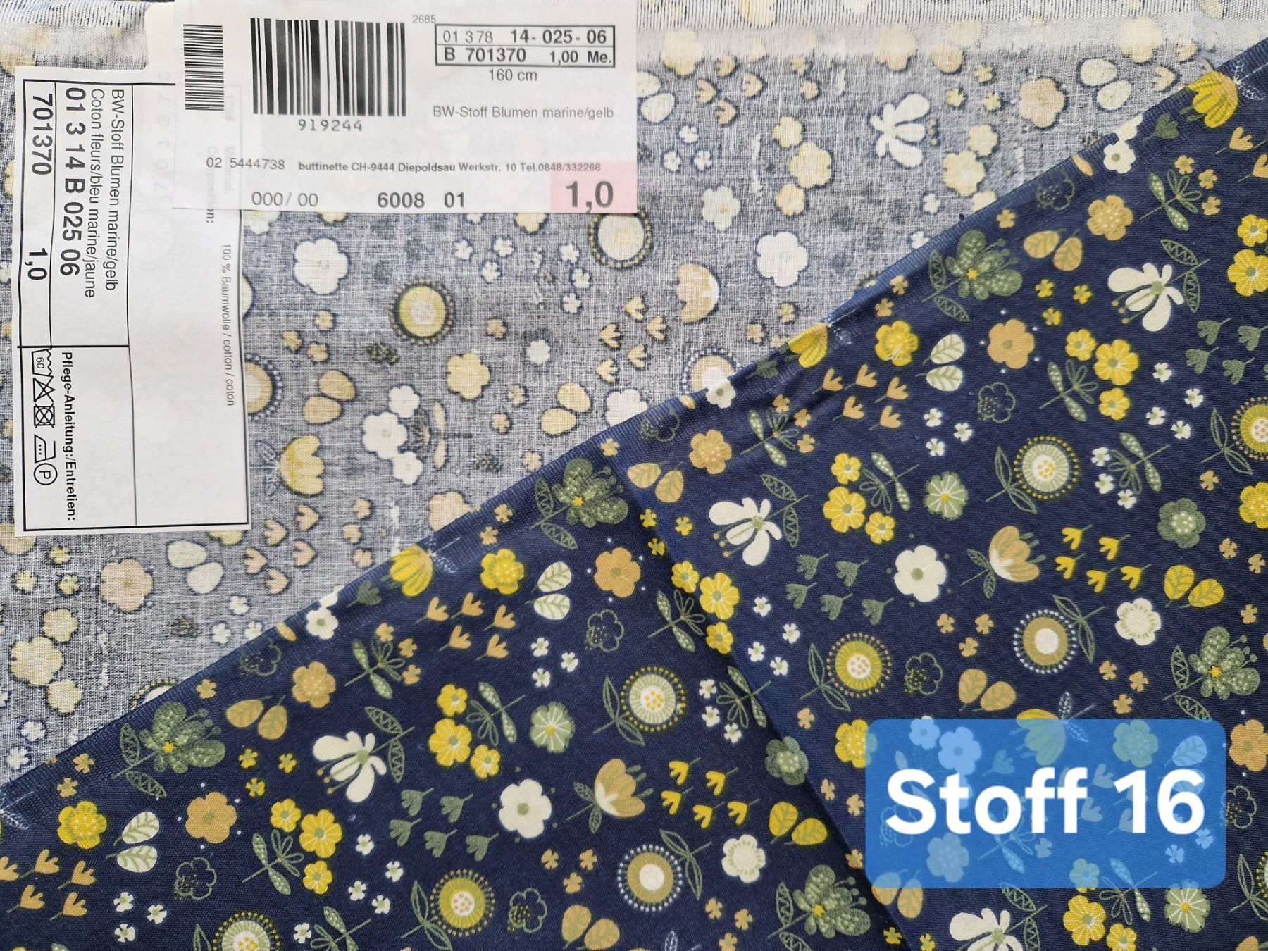 Tessuti: Baumwollstoff Blumen – Nuovo (secondo la descrizione) da Gipf-Oberfrick venduto da Chips1972