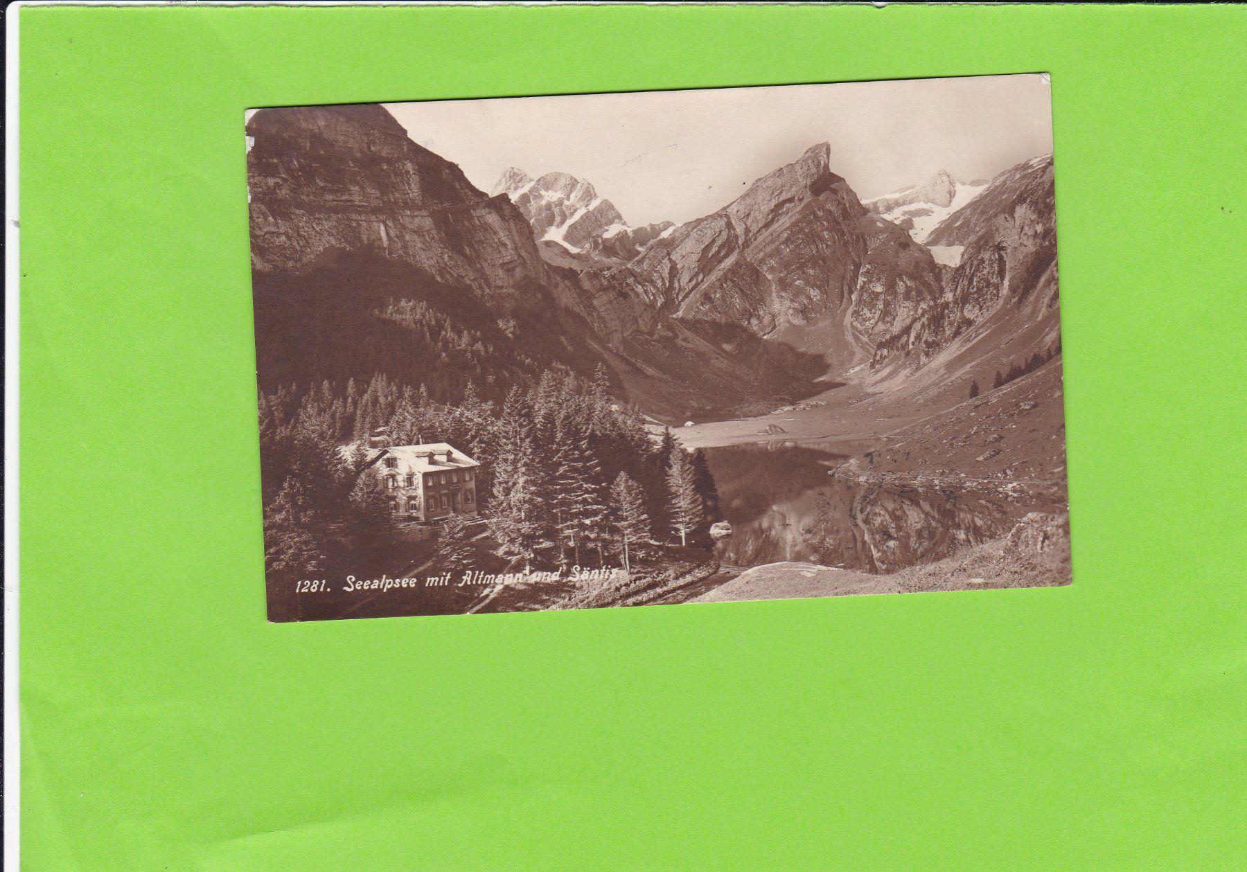Cartoline postali: Seealpsee-Altmann-Säntis – Usato da St. Peterzell venduto da neckertal