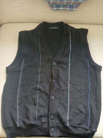 John Harris Knitted Vest Black Size 52 Winter Essential