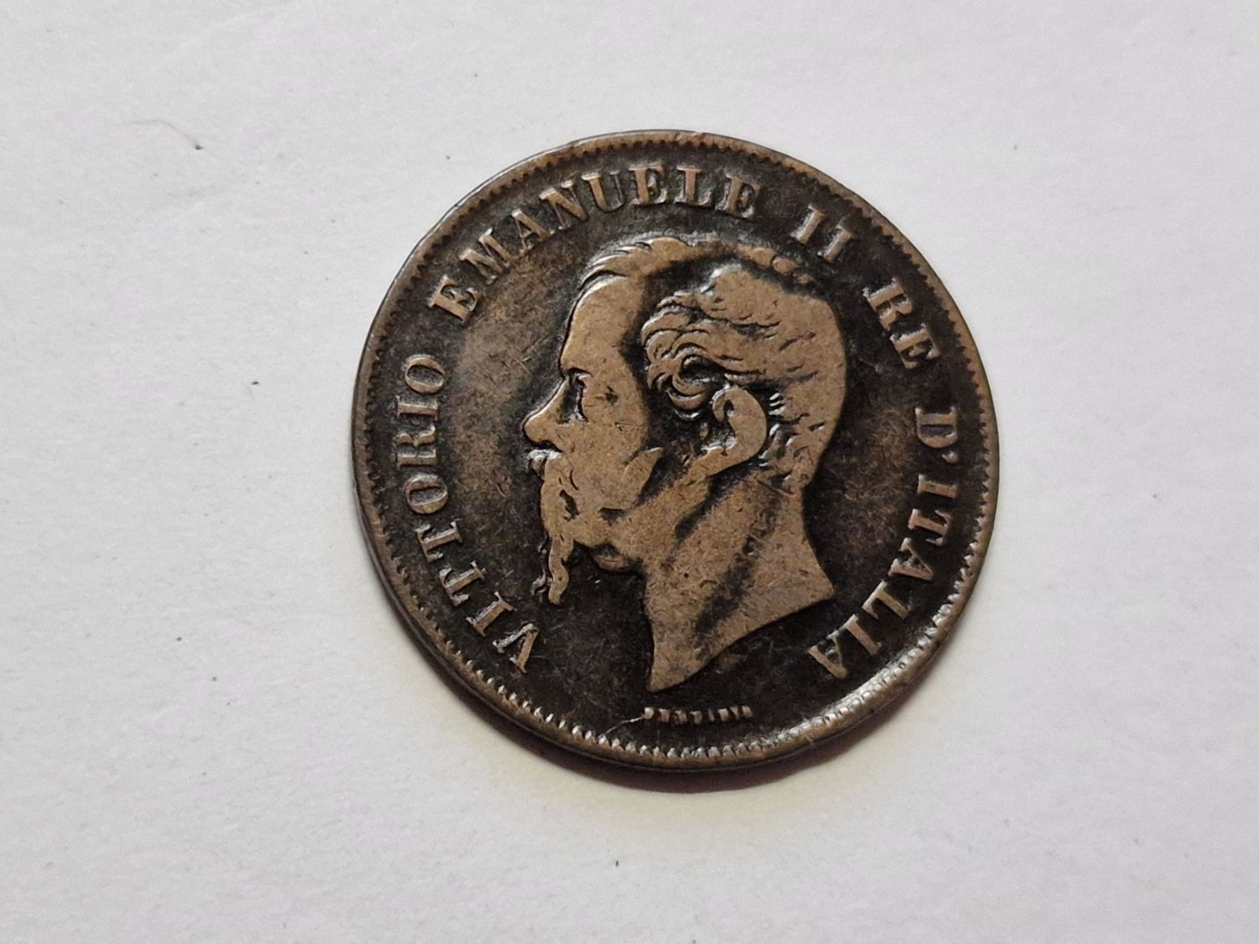 Alle Münzen: Italien 5- Centesimo 1861. – Gebraucht aus Zürich von Moreira01 3