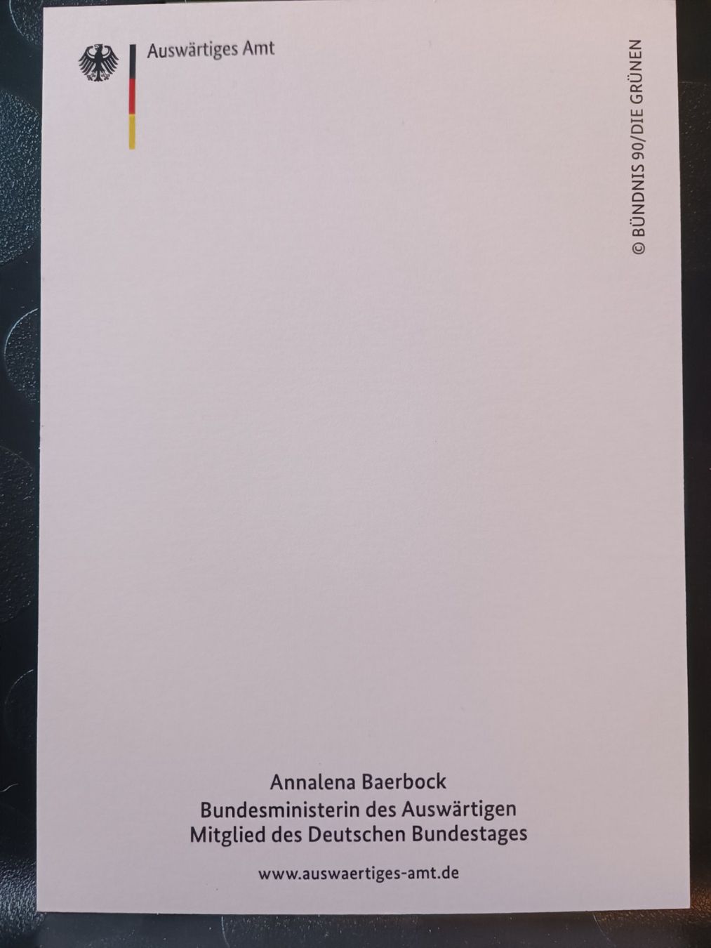 Autografi: Annalena Baerbock - handsigniert – Usato da Menziken venduto da Artographs 1