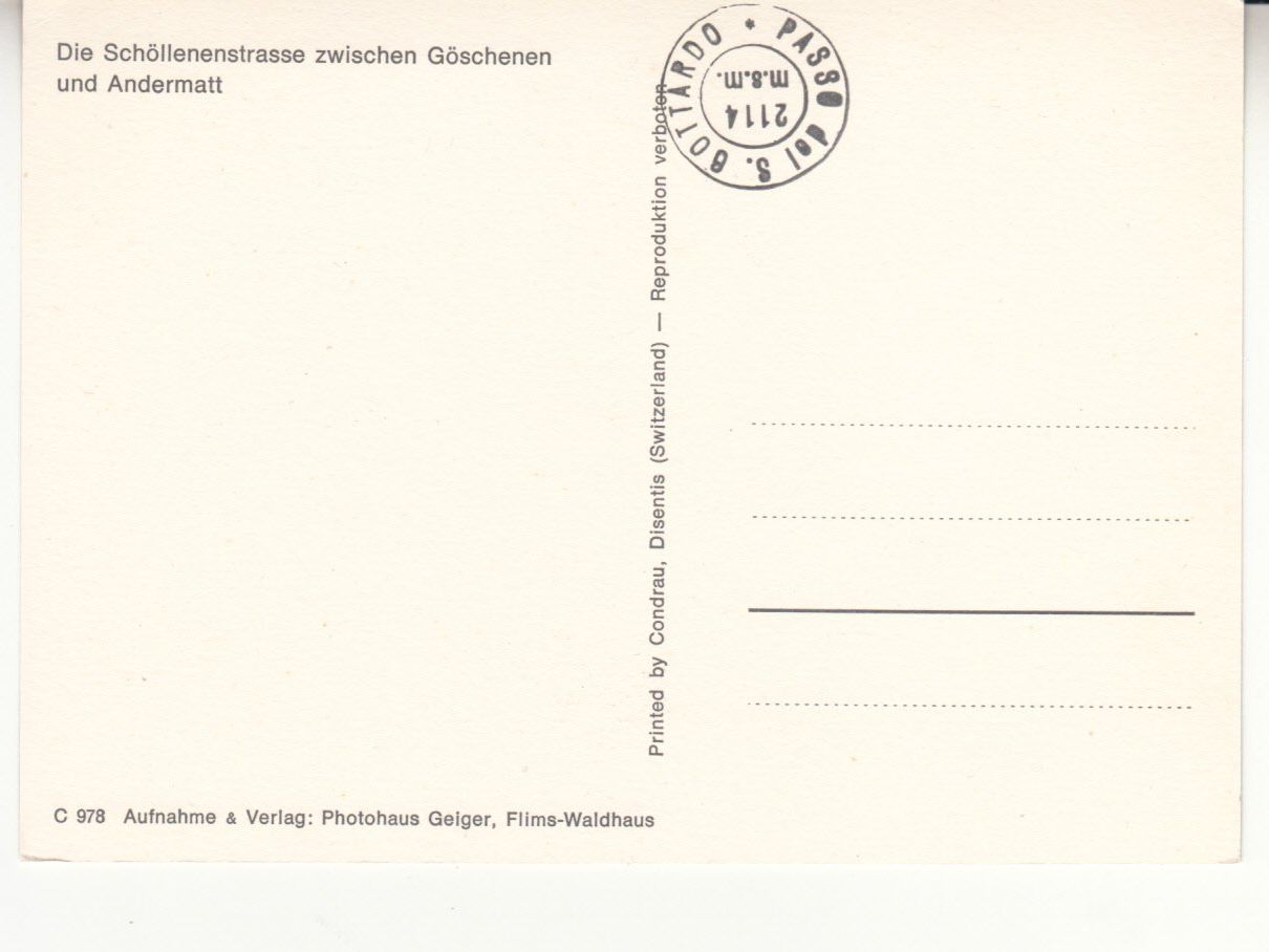 Cartes postales: Schöllenen ca. 1980 – D'occasion à Bürglen TG par StampGraf 1