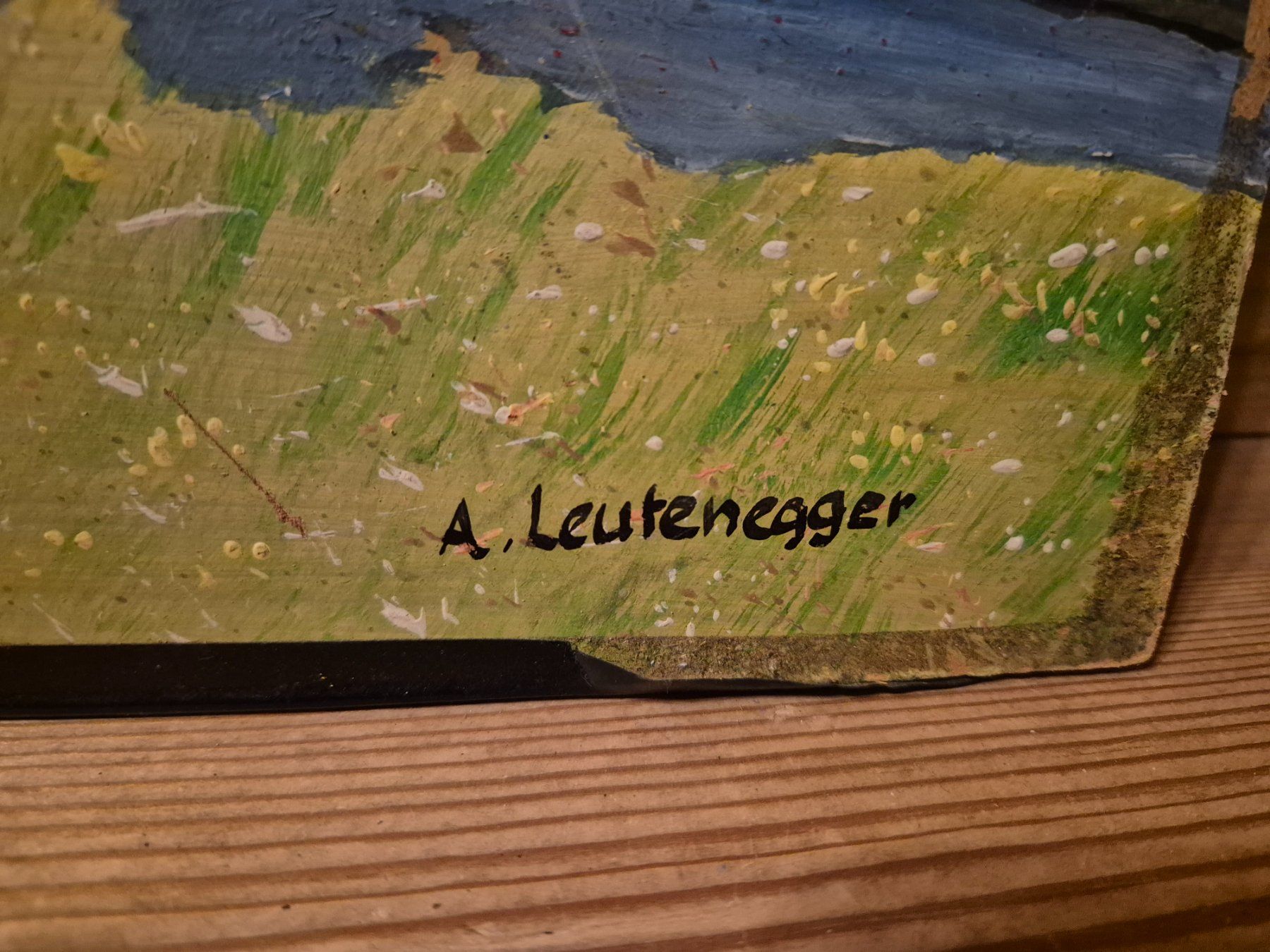 Dipinti: Gemälde A. Leutenegger, Landschaftsmalerei, Kunst, Ölbild – Usato da Grandval venduto da ChezJerome 1