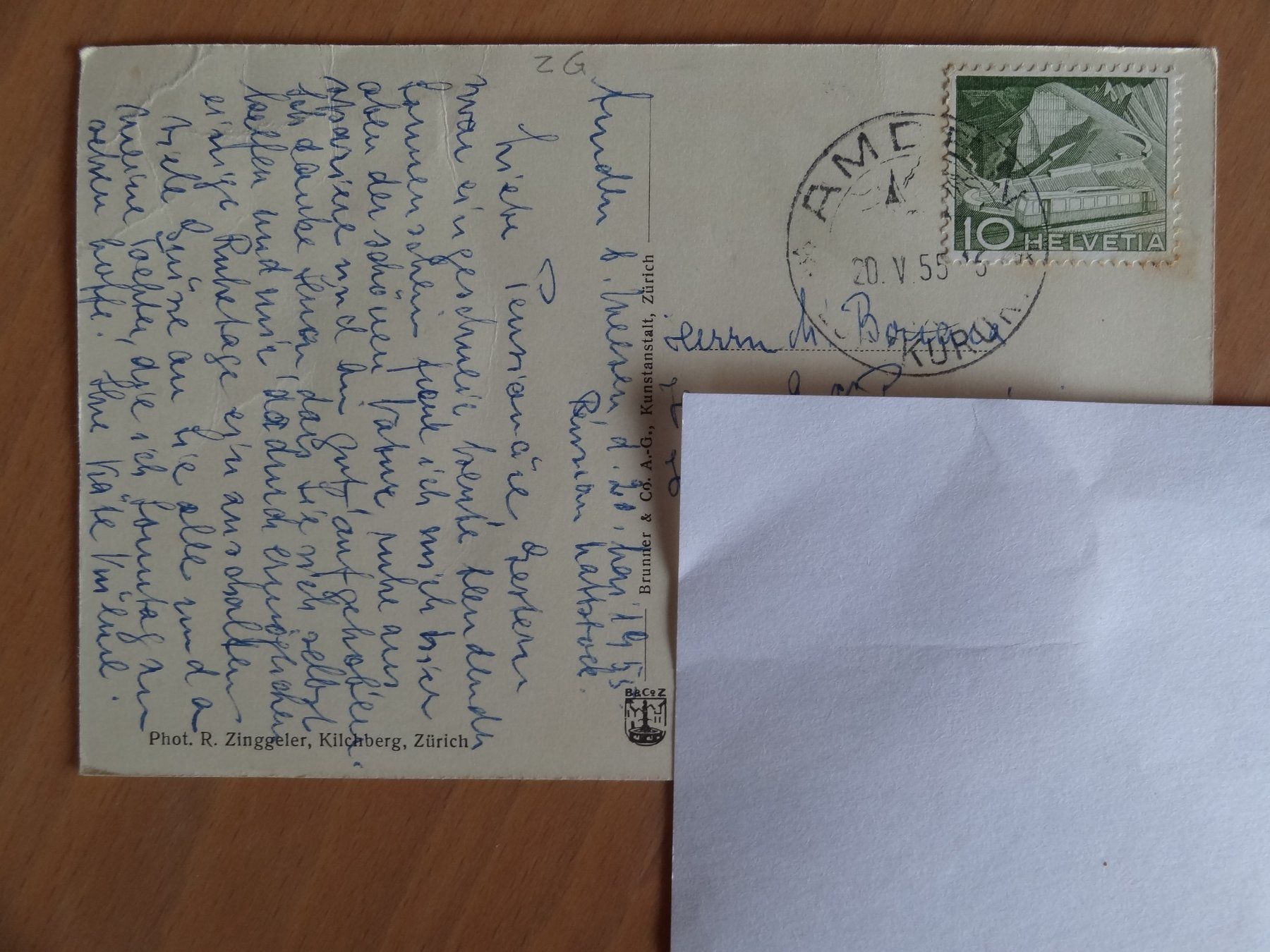 Ansichtskarten: Höllgrotten bei Baar - Zoug - 1955 – Gebraucht aus St Léonard von Riglin 1