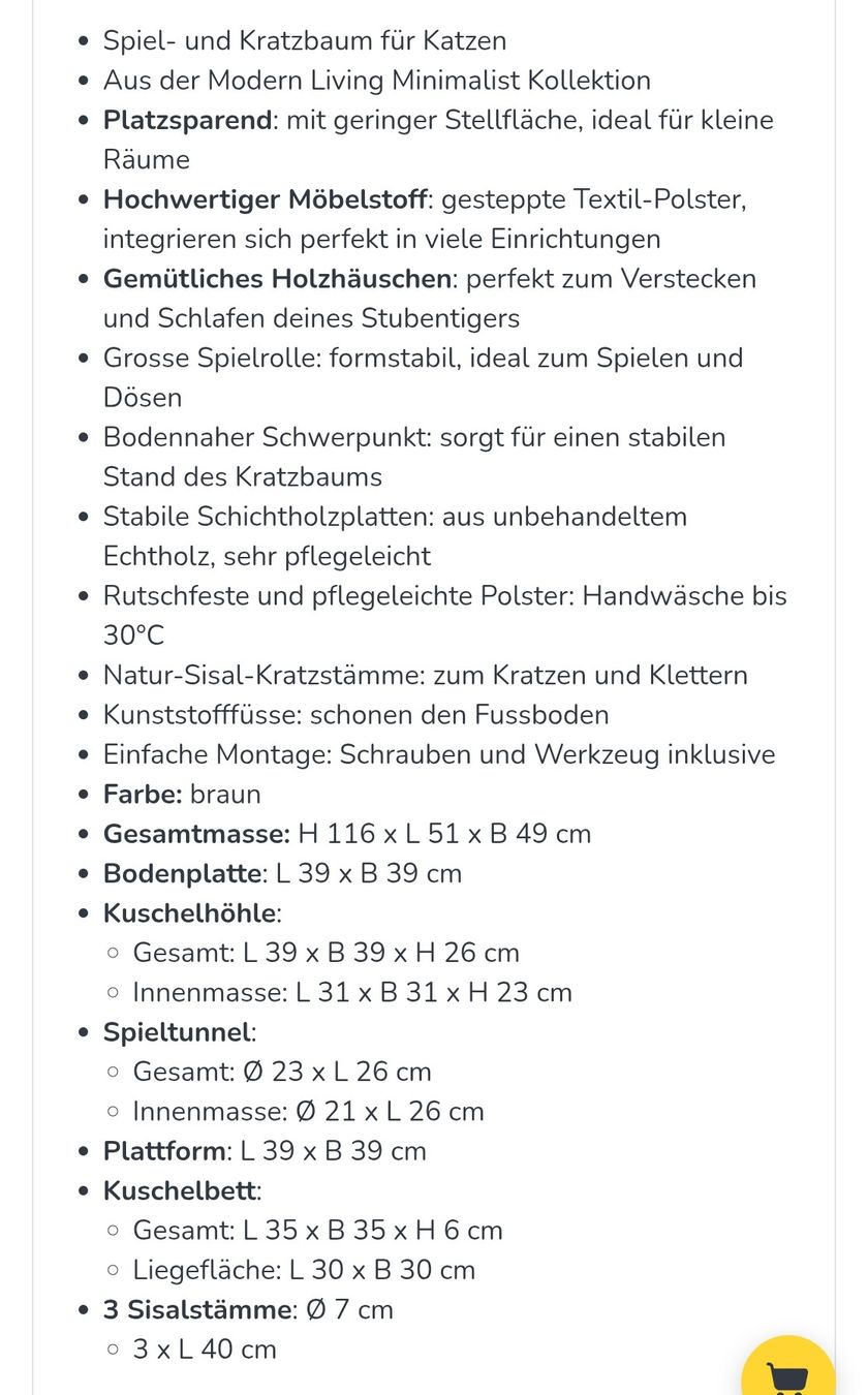 Katzenbaum - Kratzbaum: Modern Living Kratzbaum Iona – Neu (gemäss Beschreibung) aus Schlieren von ruc_65ly 3