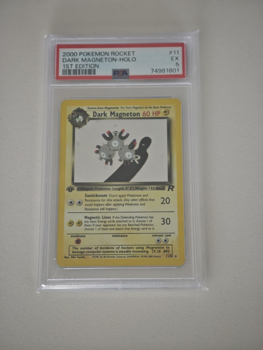 Pokémon Cartes à collectionner: Pokémon Dark Magneton 1st Edition PSA 5 – D'occasion à Zürich par TrueTrade