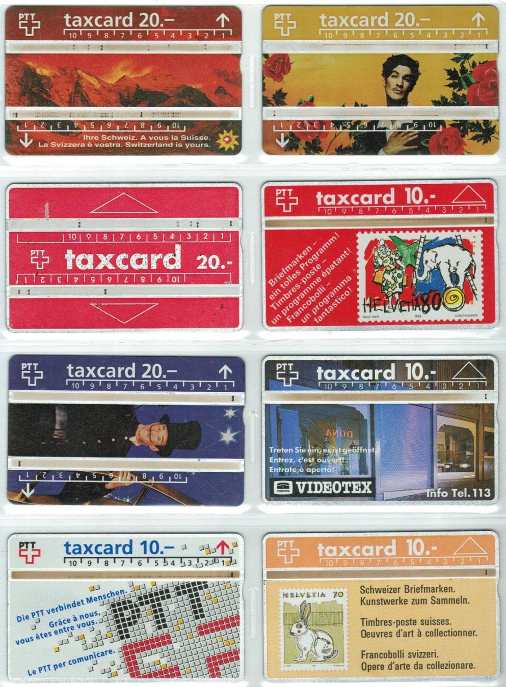 Schede telefoniche: 8 Taxcards – Usato da Zürich venduto da Tolima194