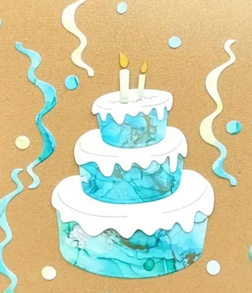 Schablonen: Torte mit Kerzen Geburtstag - Stanzschablone – Neu und originalverpackt aus Frenkendorf von jazzplatten 2