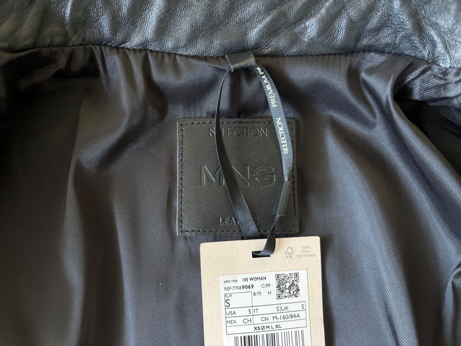 Mango Giacche: Veste biker en cuir Mango Selection – Nuovo e nell'imballaggio originale da Neuchâtel venduto da dum_5xby 4