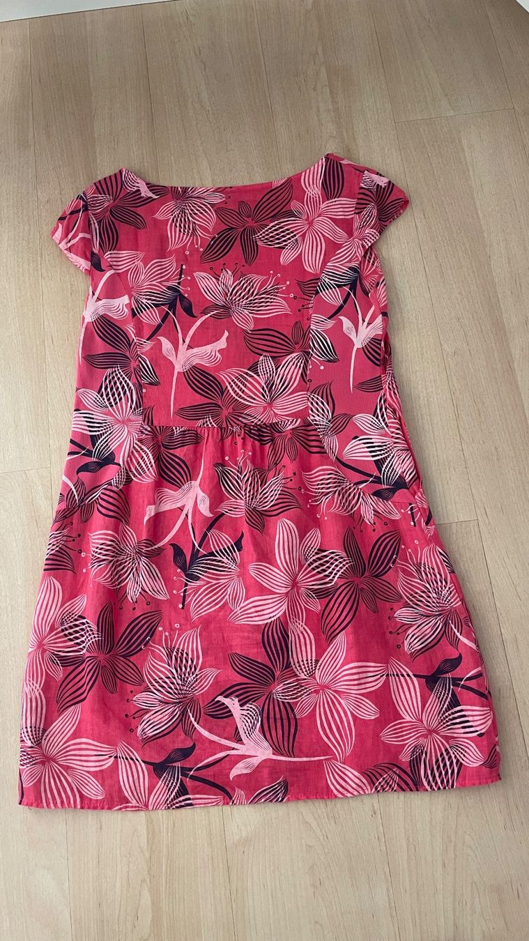 Vestiti: Leinenkleid mit Blumenmuster, Grösse L – Usato da Wetzikon ZH venduto da Schrungus 1