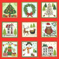 Labels Christmas Novelty Stoff