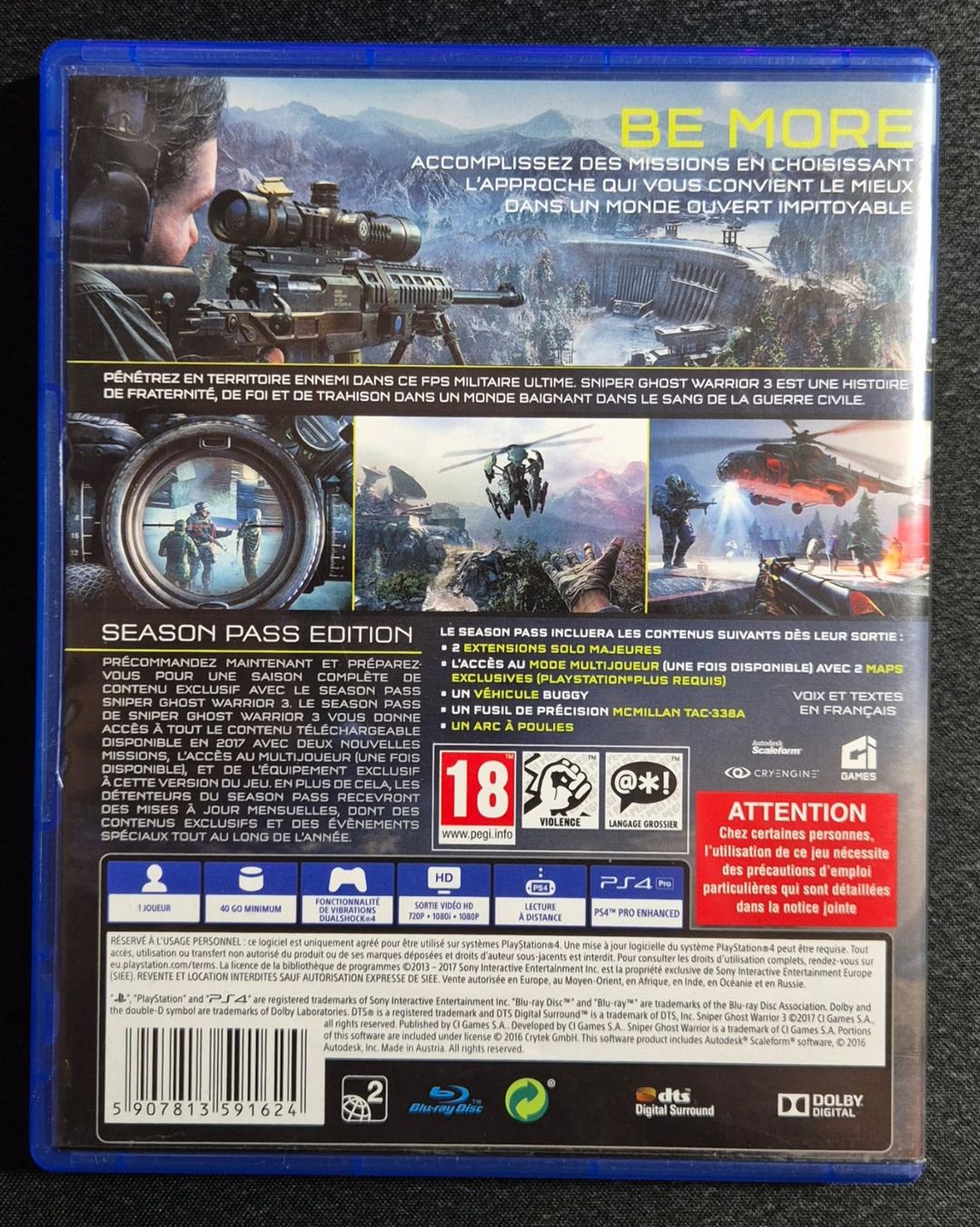 Sony Spiele: 🎮 Sniper Ghost Warrior 3 - Playstation 4 – Gebraucht aus Neyruz FR von RetroLab_ 1