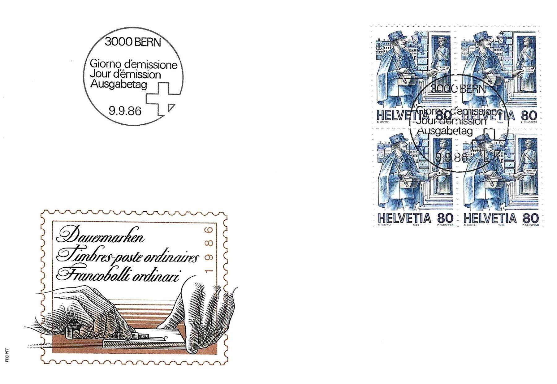 Tutti i francobolli: FDC  Viererblock 1986 – Usato da Koblenz venduto da Himmelsreiter
