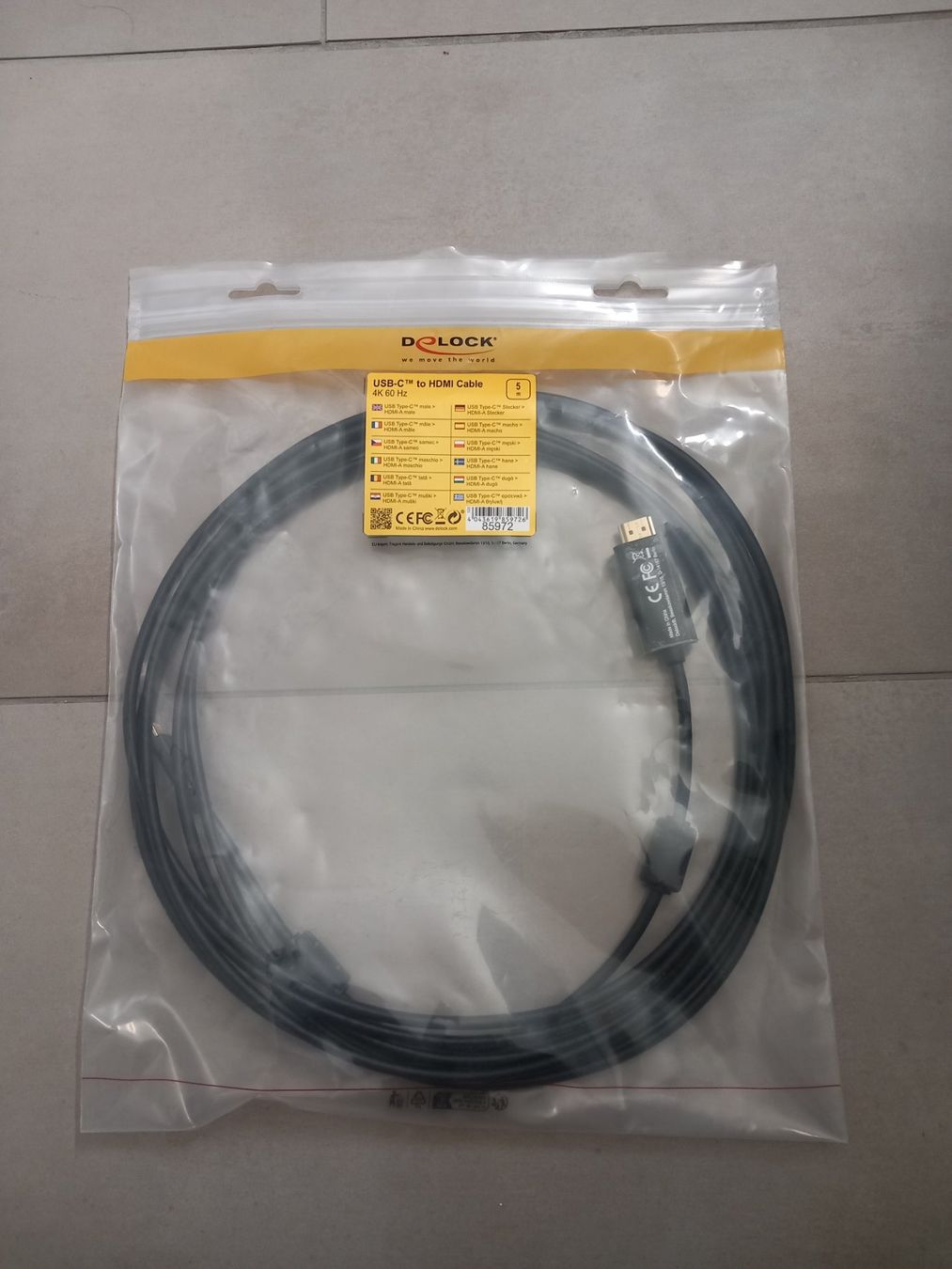 Cavi: 5m USB C zu HDMI Kabel – Nuovo (secondo la descrizione) da Uster venduto da Carina99