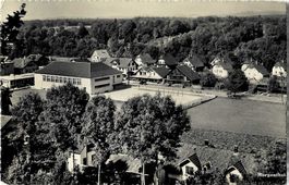 Murgenthal AG Ortsansicht mit Schulanlage , 1953