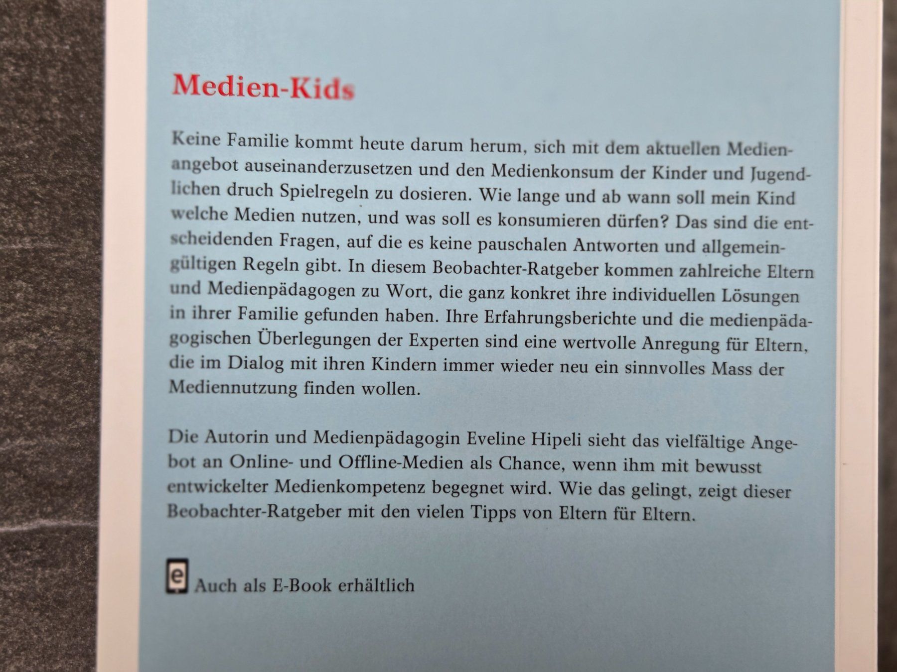 Libri: Eltern Ratgeber Medien-Kids – Nuovo (secondo la descrizione) da Spiez venduto da Aprikose25 1
