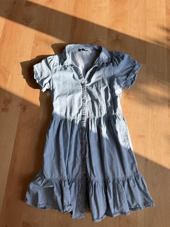 Nautica Denim Dress Size 12 kid Blue Button Down