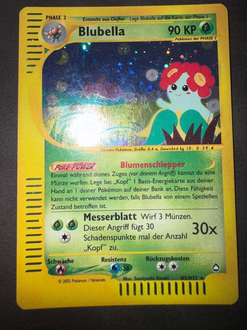 Pokémon Sammelbilder & Trading cards: Pokemon Blubella Holo H5/H32 - Aquapolis - DE – Gebraucht aus Erstfeld von PokeSandero 1
