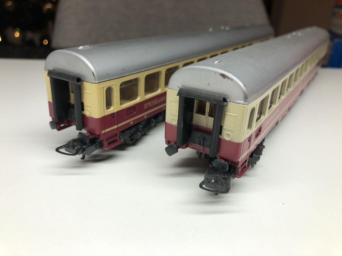 Lima Modellini di ferrovie: 2x Speisewagen Lima DSG, Modellbahn, H0 DC – Usato da Zweidlen venduto da Maerliharo_57 2