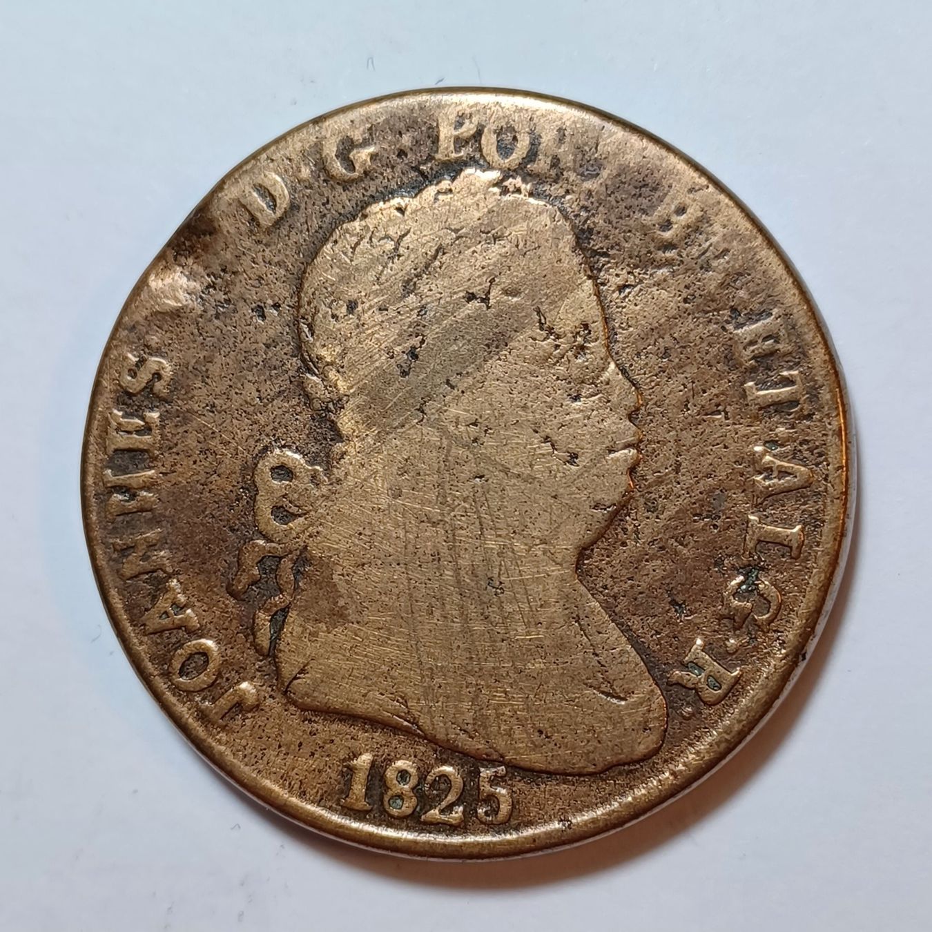 Alle Münzen: 40 Reis 1825 Portugal – Gebraucht aus Pfäffikon ZH von Welt_Muenzen