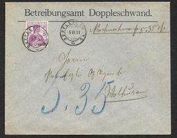 Doppleschwand Bedarfsbrief Betreibungsamt 5.6.1911